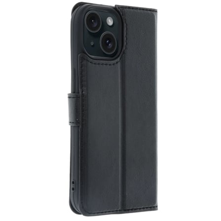 Apple iPhone 15 Trend S Plus Kapaklı Kılıf - Siyah
