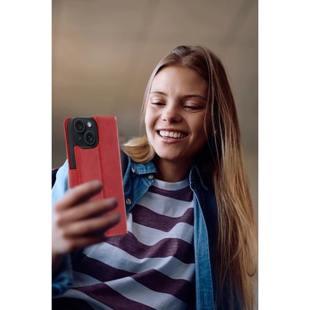 Apple iPhone 15 Trend S Plus Kapaklı Kılıf - Siyah