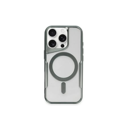 Apple iPhone 14 Pro Kılıf Boyi Magsafe Silikon Kapak - Yeşil