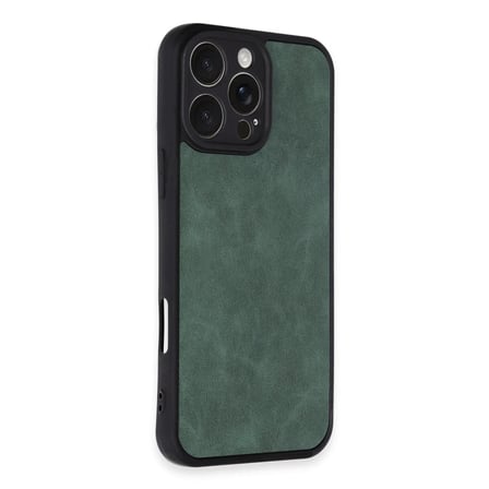 Apple iPhone 16 Pro Max Kılıf Aras Deri Kapak - Koyu Yeşil