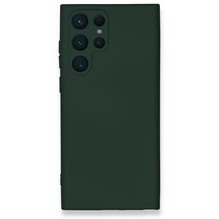 Samsung Galaxy S23 Ultra Kılıf Nano içi Kadife Silikon - Koyu Yeşil