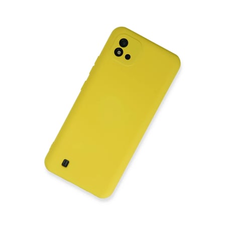 Realme C11 2021 Kılıf Nano içi Kadife Silikon - Sarı