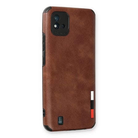Realme C11 2021 Kılıf Loop Deri Silikon - Kahverengi
