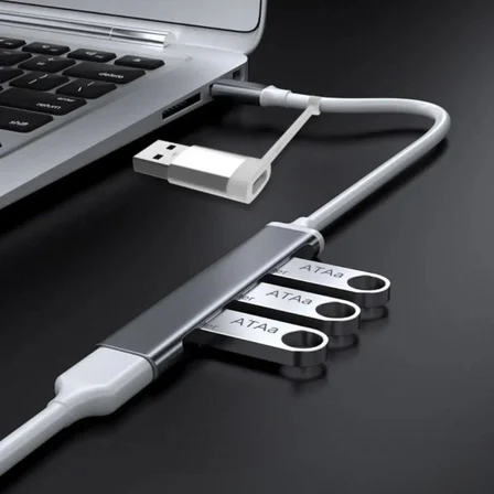 Port'lu Bağlantı İstasyonu Ultra İnce USB Bölücü TYPE-C tipi Çoklu Arayüz Adaptörü Multi Usb Çoklayıcı