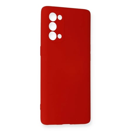 Oppo Reno 5 Pro Kılıf Nano içi Kadife Silikon - Kırmızı