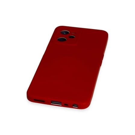 Realme C35 Kılıf Nano içi Kadife Silikon - Kırmızı