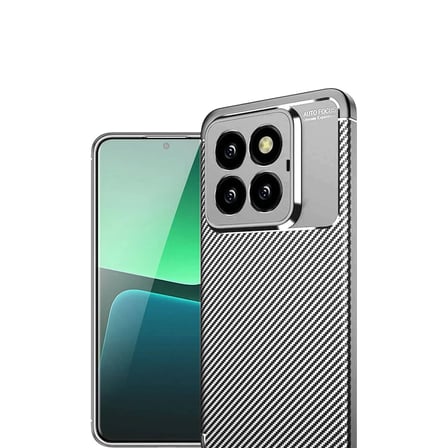 Xiaomi Mi 14T Pro Kılıf Auto Focus Karbon Kapak - Gri