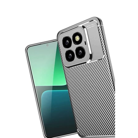 Xiaomi Mi 14T Pro Kılıf Auto Focus Karbon Kapak - Gri