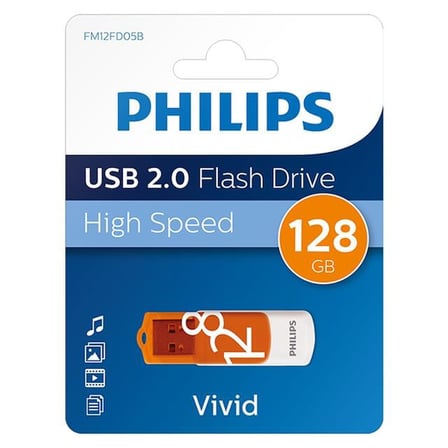 Vivid Serisi 128GB USB 2.0 High Speed Flash Bellek (FM12FD05B/00)