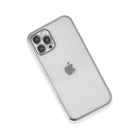 iPhone 12 Pro Max Kılıf Razer Lensli Silikon - Gümüş