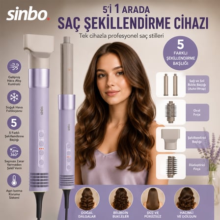 Saç Şekillendirme Cihazı 5 Başlık 3 Hız 110.000 RPM
