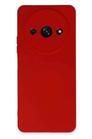 Xiaomi Redmi A3 4G Kılıf Nano içi Kadife Silikon - Kırmızı