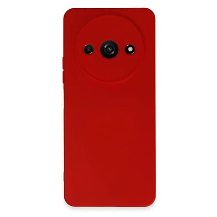 Xiaomi Redmi A3 4G Kılıf Nano içi Kadife Silikon - Kırmızı