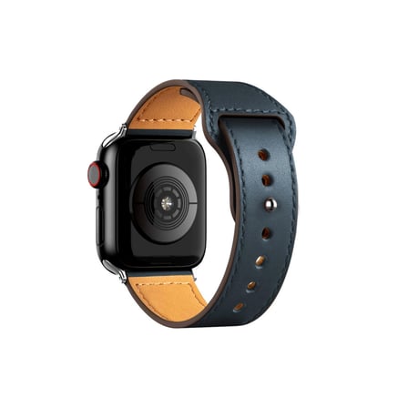 Apple Uyumlu Watch 38mm Kr415 Luaz Deri Kordon (saat Değildir) - Lacivert