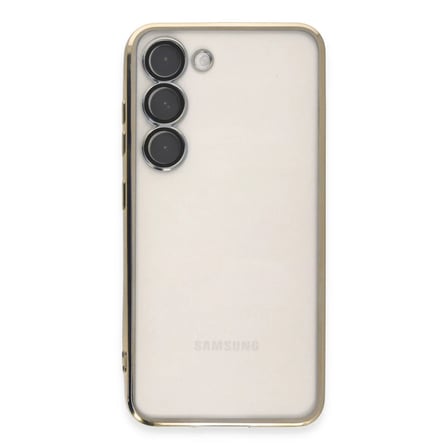 Samsung Galaxy S23 Kılıf Razer Lensli Silikon - Gold