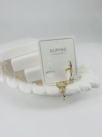 Zirkon Taşlı Pirinç Zirkon Küpe - Kp00350
