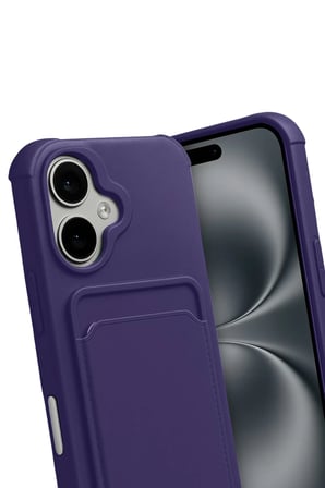 Apple iPhone 17 Kelvin Kartvizitli Silikon - Derin Mor
