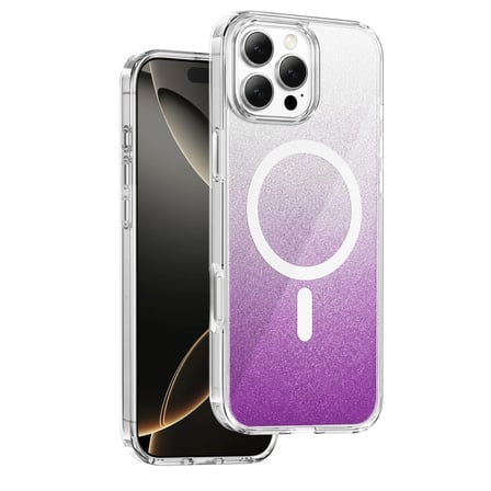 Onegif Apple İphone 16 Pro Max Sora Simli Magsafe Kapak - Mor