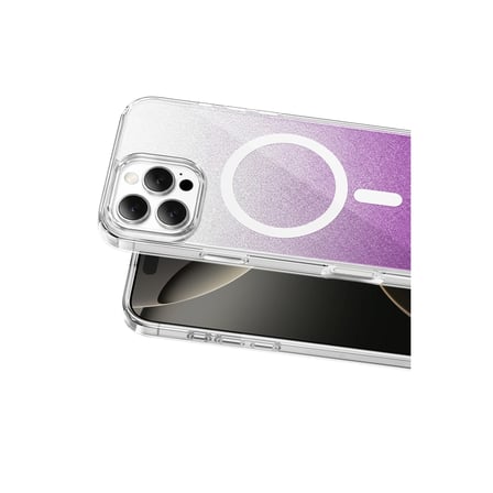 Onegif Apple İphone 16 Pro Max Sora Simli Magsafe Kapak - Mor
