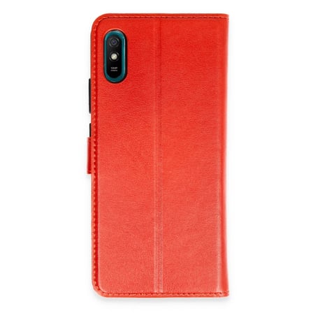 Redmi 9A Kılıf Trend S Plus Kapaklı Kılıf - Kırmızı