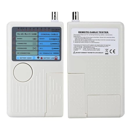 PM-20629 RJ11-RJ45-USB-BNC Kamera Kablo Test Cihazı