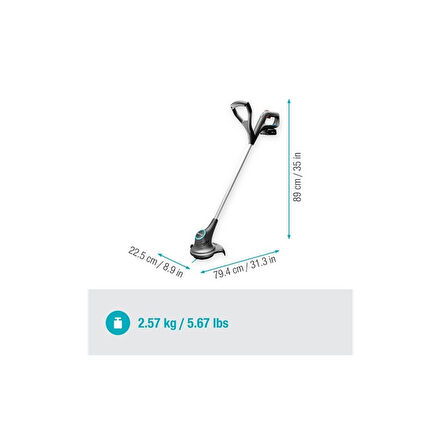 Gardena 14702 Akülü Kenar Kesme Makinesi SmallCut 23/18V P4A Set