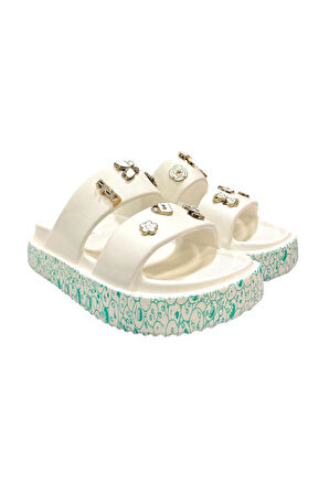 Akınalbella Aksesuarlı Günlük Çift Bantlı Kadın Terlik 