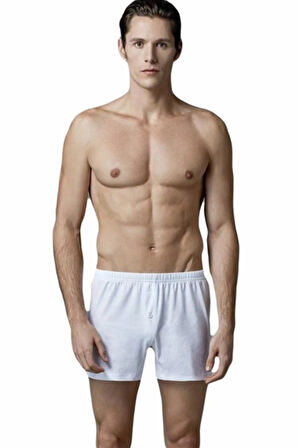 11523 Kutulu Düğmeli Pamuklu 2'li Erkek Boxer (S-4xl)