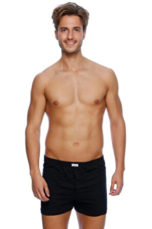 11523 Kutulu Düğmeli Pamuklu 2'li Erkek Boxer (S-4xl)