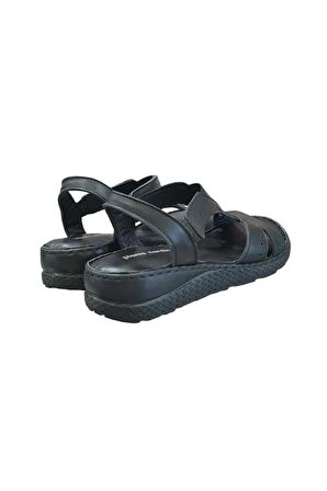 Pierre Cardin Deri Anatomik Bayan Sandalet Ayakkabı