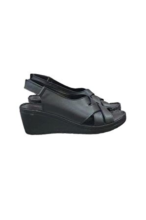 Pierre Cardin Deri Anatomik Bayan Sandalet Ayakkabı
