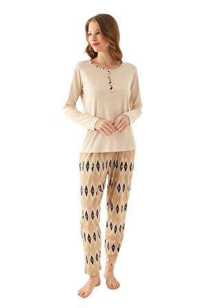 Pierre Cardin Patlı Yaka Viskoz Kadın Pijama Takım