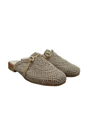 Pierre Cardin Üstü Fileli Kapalı Anatomik Yazlık Kadın Terlik