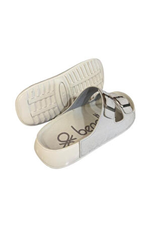 United Colors Of Benetton Çift Bantlı Anatomik Kadın Terlik