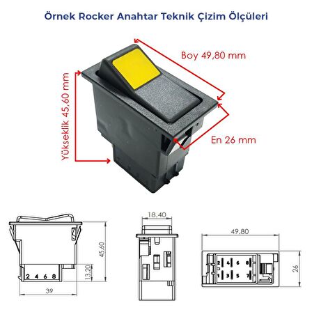 ASKAM AS 250 Far Anahtarı - Ampullü 12V