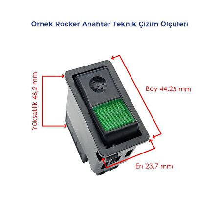 Ford Cargo Kamyon Tır Noktalı Sol Cam Açma Kapama Düğmesi Anahtarı - Ampullü 24V