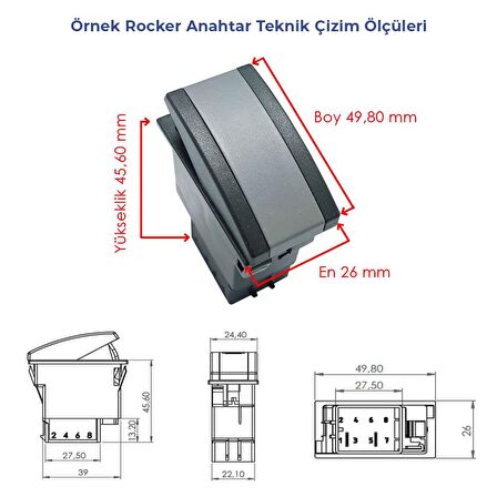 KARSAN J10 İç Lamba Anahtarı - Ampullü 12V