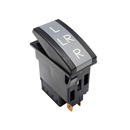 OTOKAR Kent Otobüs Kapı Kanat Kontrol Anahtar Düğme Rocker Switch 6 Pin (On-On-On) - Ampullü 24V