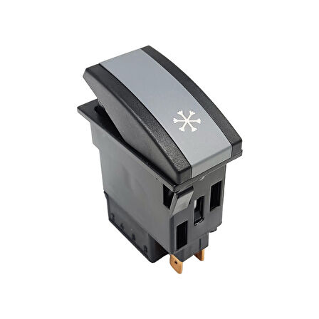 OTOKAR Doruk Otobüs Klima Anahtar Düğme Rocker Switch 6 Pin (On-On) - Ampullü 24V