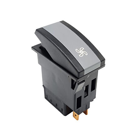 OTOKAR Doruk Otobüs Klima Fan Anahtar Düğme Rocker Switch 6 Pin (Off-On-On) - Ampullü 24V