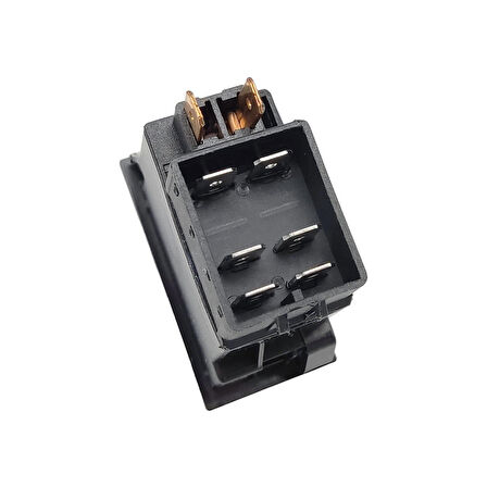 OTOKAR Doruk Otobüs Elektrikli Perde Anahtar Düğme Rocker Switch 6 Pin (M.On-Off-M.On) - Ampullü 24V