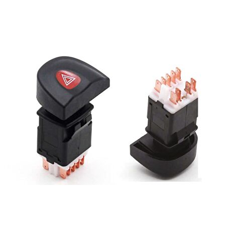 Renault Megane 1 - Flaşör Anahtarı - 9 Pin