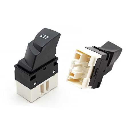 Fiat Ducato 2, Jumper 2, Boxer 2 - Ön Sol Siyah Beyaz Cam Açma Anahtarı 6 Pin