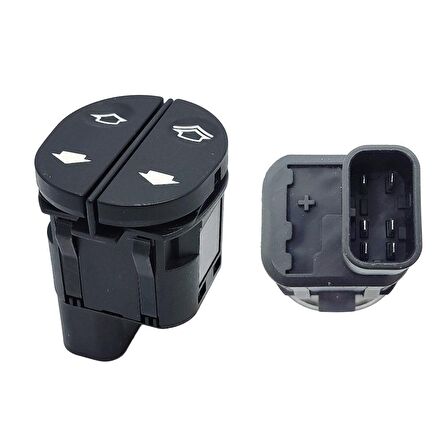 Ford Fiesta, Fusion, Connect, Transit - Sol Çiftli Cam Açma Kapama Anahtarı - 6 Pin