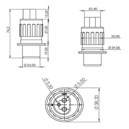 Römork Fişi Terminalli - 3 Pin