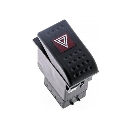 Universal Sinyal Flaşör Düğmesi Anahtarı 6 Pin Rocker Switch Buton - Ampullü 24V
