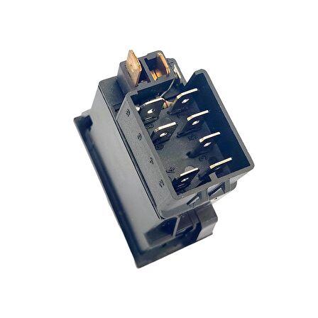 Universal Sinyal Flaşör Düğmesi Anahtarı 7 Pin Rocker Switch Buton - Ampullü 12V