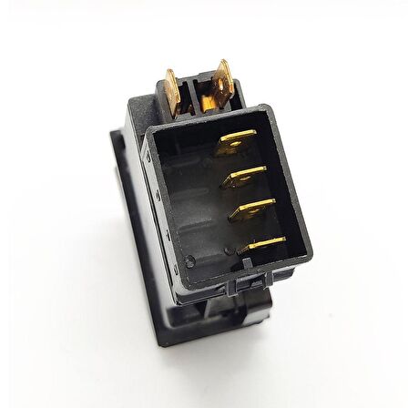 Universal Silecek Düğmesi Anahtarı 4 Pin Rocker Switch Buton - Ampullü 12V