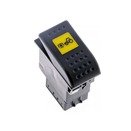 Universal Arka PTO Yardımcı Kuvvet Düğmesi Anahtarı 2 Pin Rocker Switch Buton - Ampullü 12V
