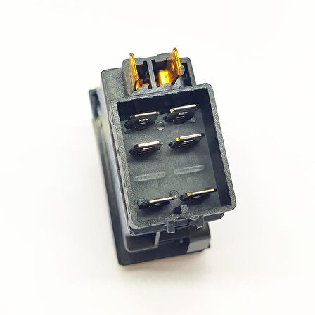 Universal PTO 5 Dakika Yardımcı Kuvvet Düğmesi Anahtarı 6 Pin Rocker Switch Buton - Ampullü 24V